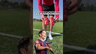 How to wear shin pads like LEWANDOWSKI 🇵🇱🗿🤜🏽🤛🏽 gaincontrol lewandowski shinpads shinguard [upl. by Seyah]