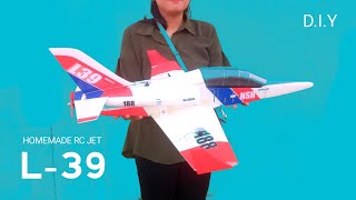 HOW TO MAKE RC PLANE JET L  39  tutorial how to build rc plane  rc foam jet plane [upl. by Nottage]