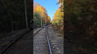 Fall rail bike ride  Seashore Trolley Museum Kennebunkport Maine nature railbike [upl. by Kyne445]