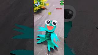 Easy kids frog paper craft🐸✨😨shorts trending viralvideo funny story art diy kids craft yt [upl. by Mather523]