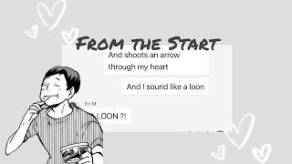 From the start  Ennoshita  Confessions day 3  lyric prank  Haikyuu Text [upl. by Paola]