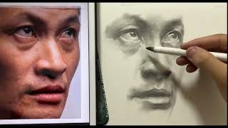 Portrait Drawing Practice  Speed Portrait Drawing [upl. by Assilim]