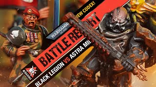 NEW CODEX Chaos Space Marines vs Astra Militarum  Warhammer 40k Battle Report [upl. by Paolo]