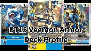 BT15 Veemon Armor Deck Profile [upl. by Ilagam712]