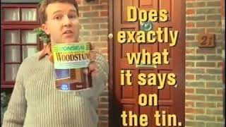 Ronseal Quick Drying Woodstain Advert  Does exactly what it says on the tin  90s Ad [upl. by Elizabet]