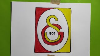 HOW TO DRAW A GALATASARAY LOGO STEP BY STEPdrawing football galatasaray [upl. by Kazmirci]