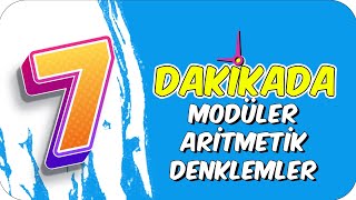 7dkda MODÜLER ARİTMETİK DENKLEMLER [upl. by Ahsyen]