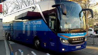 setra mercedes busdrive SETRA 517 HDH Srbija Tours International [upl. by Adlai]