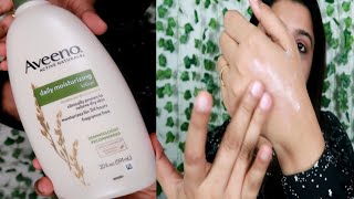 Aveeno Daily Moisturizing Lotion With Oatmeal For Dry Skin Review amp Demo [upl. by Merell250]