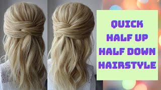 Quick half up half down hairstyle [upl. by Orvil]