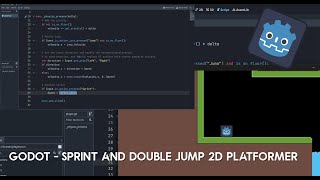 Godot  Sprint and Double Jump [upl. by Airamahs]