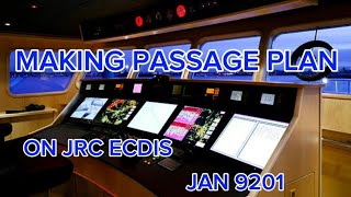 How To Make Passage Plan On JRC ECDIS Model JAN9201 [upl. by Halstead]