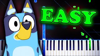 Bluey Theme Tune  Easy Piano Tutorial [upl. by Nalloh]