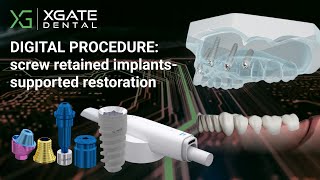 Digital procedure screw retained implantssupported Restoration  dental implants procedure [upl. by Assenat]