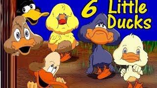 Six little ducks with lyrics nursery rhymes [upl. by Allekim437]