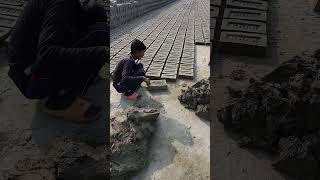 Excellent process of manual brick making shorts [upl. by Angelis]