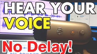 Listen to your microphone voice without delay mic monitor passthrough [upl. by Dorelle838]