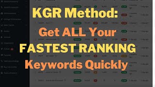 How To Find The Best Keywords To Start Ranking For  The KGR Method [upl. by Neumeyer]