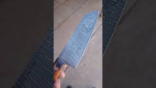 Canister Damascus Santoku foodprep chef knife [upl. by Yeltnerb49]