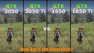 RTX 3050 vs RTX 3050 Ti vs GTX 1650 vs GTX 1650 Ti  Gaming Test  How Big is the Difference [upl. by Cnahc134]