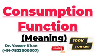 Consumption Function  Consumption Function Meaning  Keynesian Consumption Function [upl. by Arezzini]