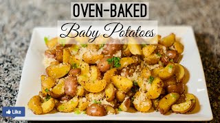 How to make delicious oven baked baby potatoes  the most delicious side dish 😋 [upl. by Renrut]