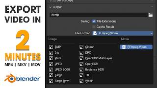 How To Export A Video in Blender MP4 MKV MOV  Blender 4x Tutorial [upl. by Eceeryt]