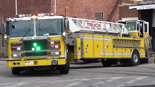 Baltimore City Fire Department Truck 16 and Engine 13 Responding [upl. by Raffaj]