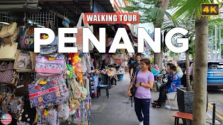 Penang MALAYSIA  Walk in George Town Penang Bazaar and Sunday Flea Market [upl. by Ilram]