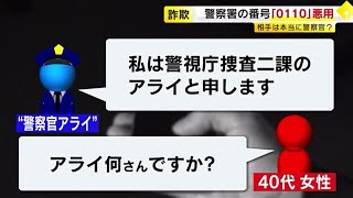 警察装う「0110」番号詐欺 これがニセ電話の音声だ！ 巧妙手口の一部始終 全国で被害次ぐ 海外アプリで番号偽装か ／ （20240918 OA） [upl. by Analak]