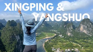 Xingping and Yangshuo China Climbing Laozhai Mountain and Moon Hill [upl. by Tirreg]