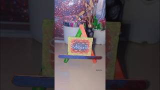 How to make mini Easel 😱diy canvas stand diy homemade painting shorts youtubeshorts craft [upl. by Eessej]