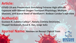 COVID19 and Pneumolysis Simulating Highaltitude Exposure with Altered Oxygen Transport Physiology [upl. by Mehs173]