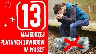 13 NAJGORZEJ PŁATNYCH ZAWODÓW W POLSCE [upl. by Euqina]