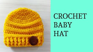 Easy amp Fast Crochet Baby Hat  Baby Beanie Crochet Tutorial [upl. by Wahkuna136]