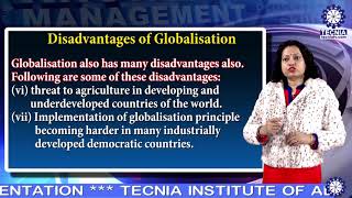 Disadvantages of Globalization  Dr Vandana Raghava  Prof   BBA TIAS on Tecnia TV [upl. by Sheilah209]