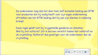 Belastingrecht omzetbelasting deel 2 [upl. by Riobard]