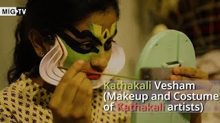 Kathakali Vesham makeup and costume of Kathakali artists [upl. by Dell]