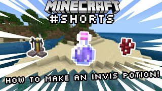 How to Make an Invisibility Potion in Minecraft shorts [upl. by Nanreh]