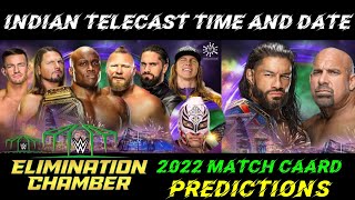 elimination chamber 2022 match card predictions  elimination chamber telecasting time and date [upl. by Dviad]