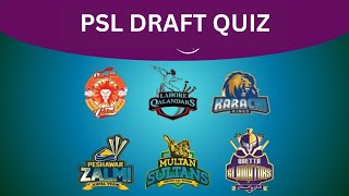 PSL DRAFT QUIZ  CAN YOU ANSWER THEM ALL [upl. by Tehc]