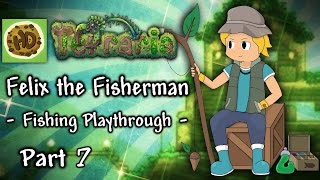 Terraria 13 Fisherman Challenge Part 7 Queen Bee amp Dungeon Raid 13 fishing playthrough [upl. by Aisyram]