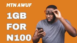 MTN cheap Data code  Buy MTN 1GB data for 100 Naira [upl. by Geldens]