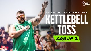 KETTLEBELL TOSS Group 2  2023 Worlds Strongest Man [upl. by Ricarda]