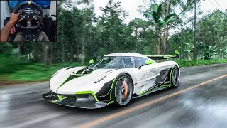 Koenigsegg Jesko  Forza Horizon 5  Steering Wheel gameplay [upl. by Dew722]