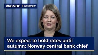 We expect to hold rates until autumn Norway central bank chief says [upl. by Coy866]