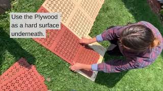 How to Install StayLock Tiles Over Grass For A Temporary Walkway [upl. by Atinaej]