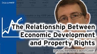 The Relationship Between Economic Development and Property Rights Causal Inference Bootcamp [upl. by Groves]