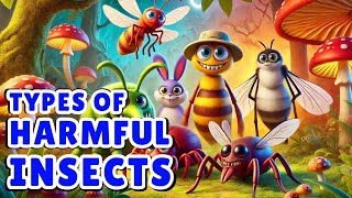 Harmful Insects Names  Bad Bug  Insects Song For Kids [upl. by Solberg]