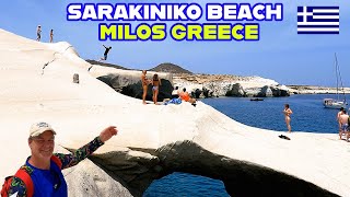 Milos Greece Sarakiniko Beach The Ultimate Travel Destination 4K 🇬🇷 [upl. by Hueston]